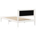Cadru de pat cu headboard Gri deschis 100 x 200 cm țesătură - WALTI WALTI
