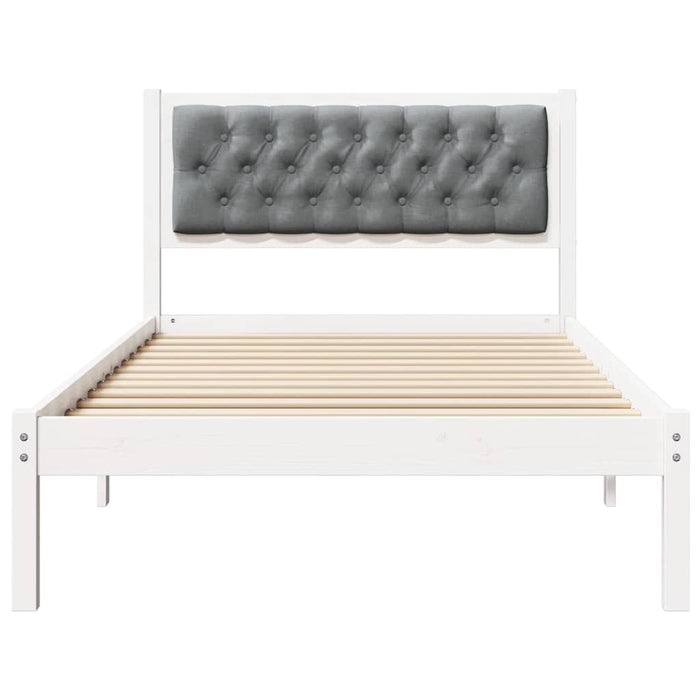Cadru de pat cu headboard Gri deschis 100 x 200 cm țesătură - WALTI WALTI