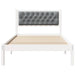 Cadru de pat cu headboard Gri deschis 100 x 200 cm țesătură - WALTI WALTI