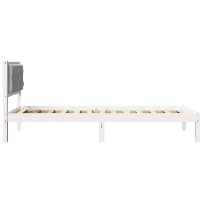 Cadru de pat cu headboard Gri deschis 100 x 200 cm țesătură - WALTI WALTI