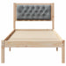 Cadru de pat cu headboard Gri deschis 90 x 200 cm țesătură - WALTI WALTI