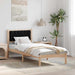 Cadru de pat cu headboard Negru 90 x 200 cm țesătură - WALTI WALTI
