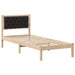 Cadru de pat cu headboard Negru 90 x 200 cm țesătură - WALTI WALTI
