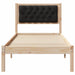 Cadru de pat cu headboard Negru 90 x 200 cm țesătură - WALTI WALTI