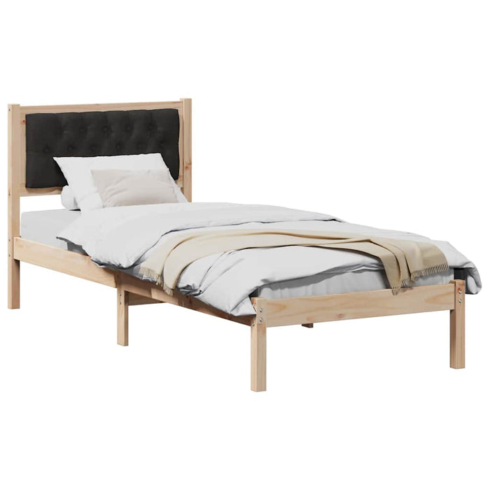 Cadru de pat cu headboard Negru 90 x 200 cm țesătură - WALTI WALTI