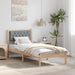 Cadru de pat cu headboard Gri deschis 80 x 200 cm țesătură - WALTI WALTI