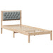 Cadru de pat cu headboard Gri deschis 80 x 200 cm țesătură - WALTI WALTI