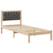 Cadru de pat cu headboard Gri închis 80 x 200 cm țesătură - WALTI WALTI