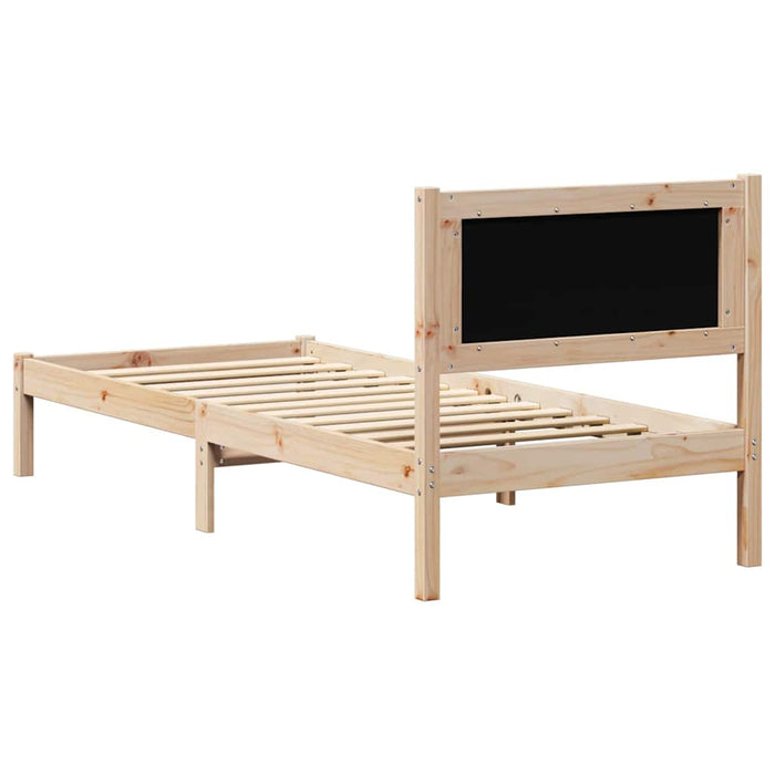 Cadru de pat cu headboard Gri închis 80 x 200 cm țesătură - WALTI WALTI