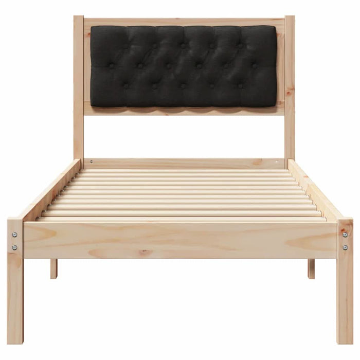 Cadru de pat cu headboard Negru 80 x 200 cm țesătură - WALTI WALTI
