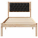 Cadru de pat cu headboard Negru 80 x 200 cm țesătură - WALTI WALTI