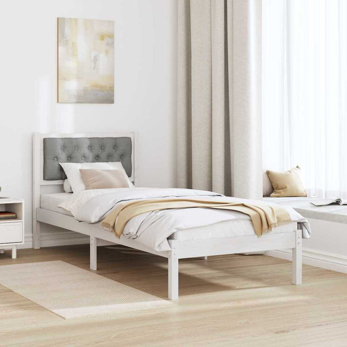 Cadru de pat cu headboard Gri deschis 80 x 200 cm țesătură - WALTI WALTI