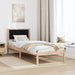 Cadru de pat cu headboard Negru 90 x 190 cm țesătură - WALTI WALTI