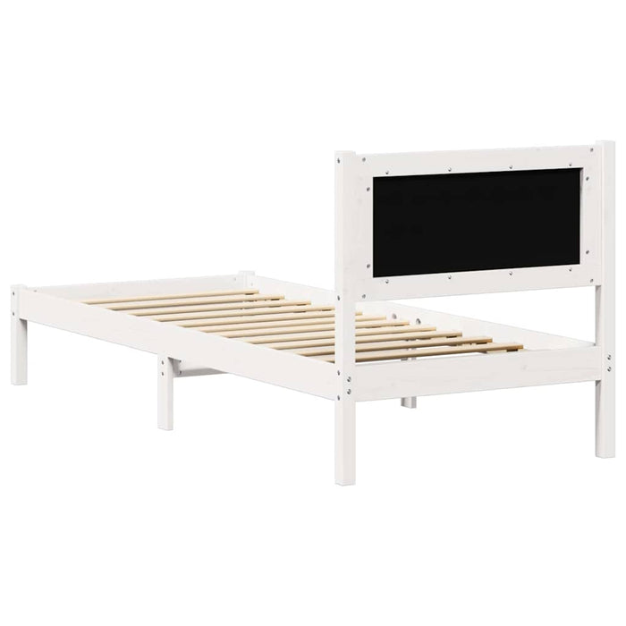 Cadru de pat cu headboard Gri deschis 90 x 190 cm țesătură - WALTI WALTI