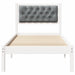 Cadru de pat cu headboard Gri deschis 90 x 190 cm țesătură - WALTI WALTI