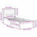 Cadru de pat cu headboard Gri închis 75 x 190 cm țesătură - WALTI WALTI