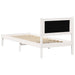 Cadru de pat cu headboard Gri deschis 75 x 190 cm țesătură - WALTI WALTI
