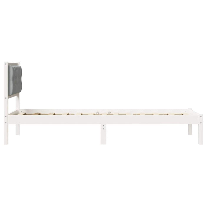 Cadru de pat cu headboard Gri deschis 75 x 190 cm țesătură - WALTI WALTI