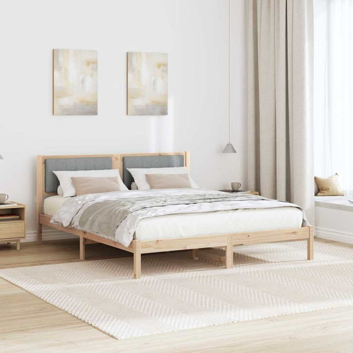 Cadru de pat cu tăblie tapițată Gri deschis 150 x 200 cm - WALTI WALTI