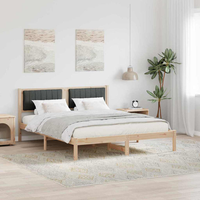 Cadru de pat cu tăblie tapițată Gri închis 150 x 200 cm - WALTI WALTI
