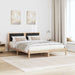 Cadru de pat cu tăblie tapițată cu headboard Negru 150 x 200 cm - WALTI WALTI