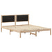 Cadru de pat cu tăblie tapițată cu headboard Negru 150 x 200 cm - WALTI WALTI