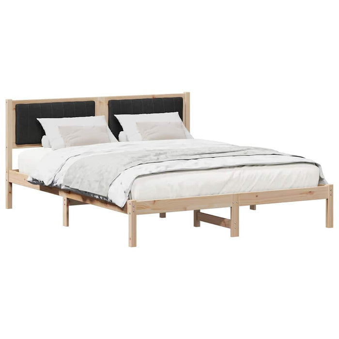 Cadru de pat cu tăblie tapițată cu headboard Negru 150 x 200 cm - WALTI WALTI