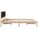 Cadru de pat cu tăblie tapițată cu headboard Negru 150 x 200 cm - WALTI WALTI