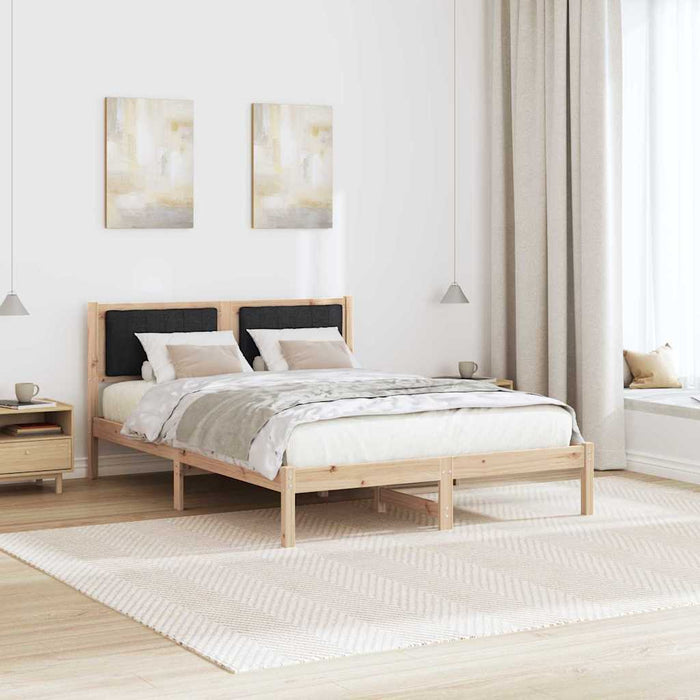 Cadru de pat cu tăblie tapițată cu headboard Negru 140 x 200 cm - WALTI WALTI