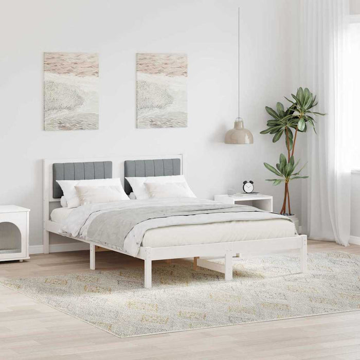 Cadru de pat cu tăblie tapițată Gri deschis 140 x 200 cm - WALTI WALTI