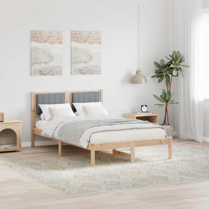 Cadru de pat cu tăblie tapițată Gri deschis 120 x 200 cm - WALTI WALTI