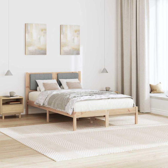 Cadru de pat cu tăblie tapițată Gri deschis 120 x 200 cm - WALTI WALTI