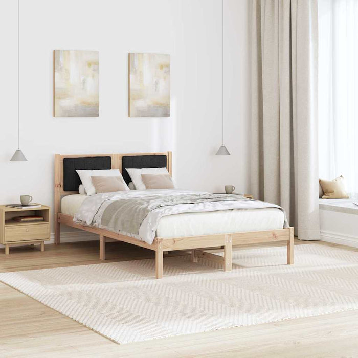 Cadru de pat cu tăblie tapițată cu headboard Negru 120 x 200 cm - WALTI WALTI