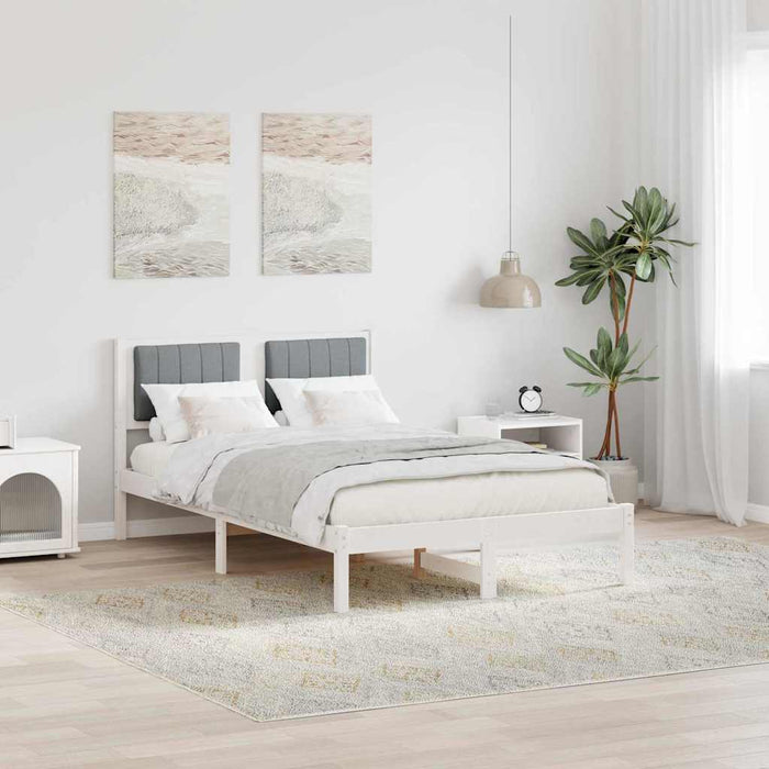 Cadru de pat cu tăblie tapițată Gri deschis 120 x 200 cm - WALTI WALTI