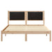 Cadru de pat cu tăblie tapițată cu headboard Negru 140 x 190 cm - WALTI WALTI