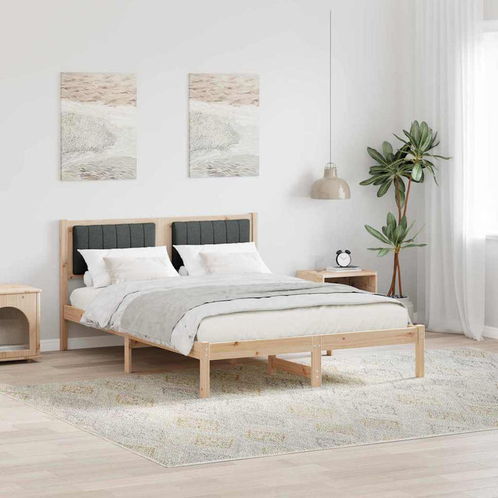 Cadru de pat cu tăblie tapițată Gri închis 135 x 190 cm - WALTI WALTI