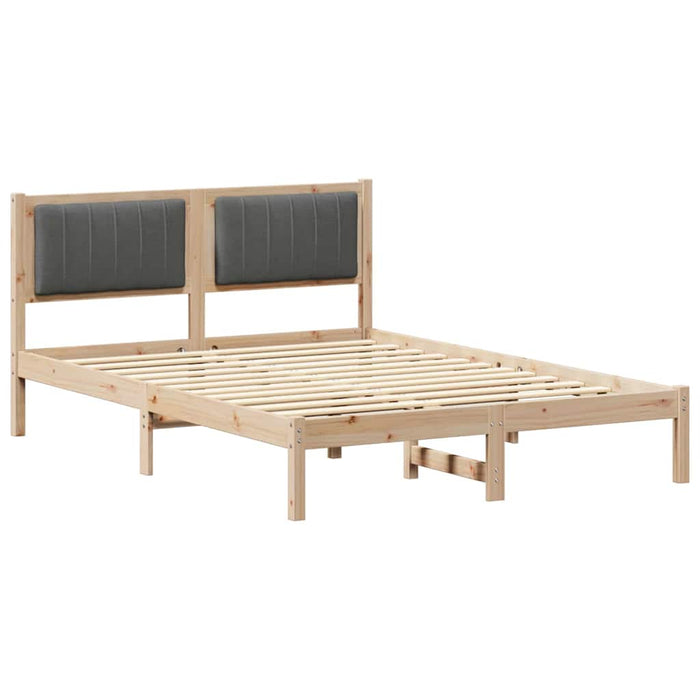 Cadru de pat cu tăblie tapițată Gri închis 135 x 190 cm - WALTI WALTI