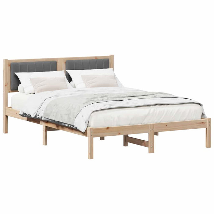 Cadru de pat cu tăblie tapițată Gri închis 135 x 190 cm - WALTI WALTI
