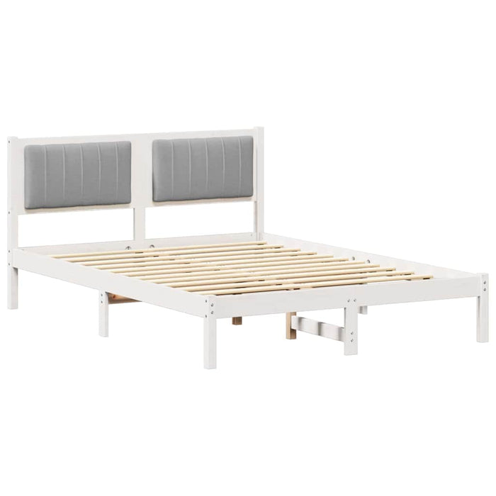 Cadru de pat cu tăblie tapițată Gri deschis 135 x 190 cm - WALTI WALTI
