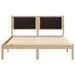 Cadru de pat cu tăblie tapițată cu headboard Negru 120 x 190 cm - WALTI WALTI