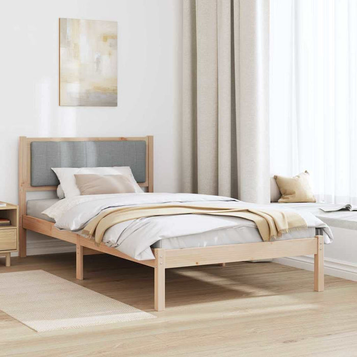 Cadru de pat cu tăblie tapițată Gri deschis 100 x 200 cm - WALTI WALTI