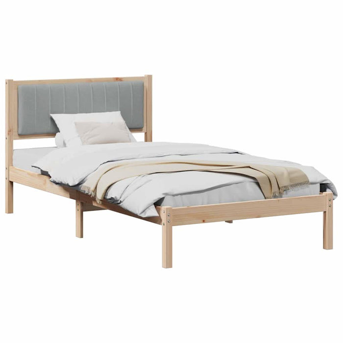 Cadru de pat cu tăblie tapițată Gri deschis 100 x 200 cm - WALTI WALTI
