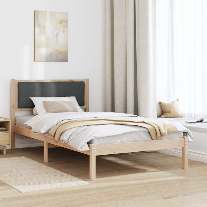 Cadru de pat cu tăblie tapițată Gri închis 100 x 200 cm - WALTI WALTI
