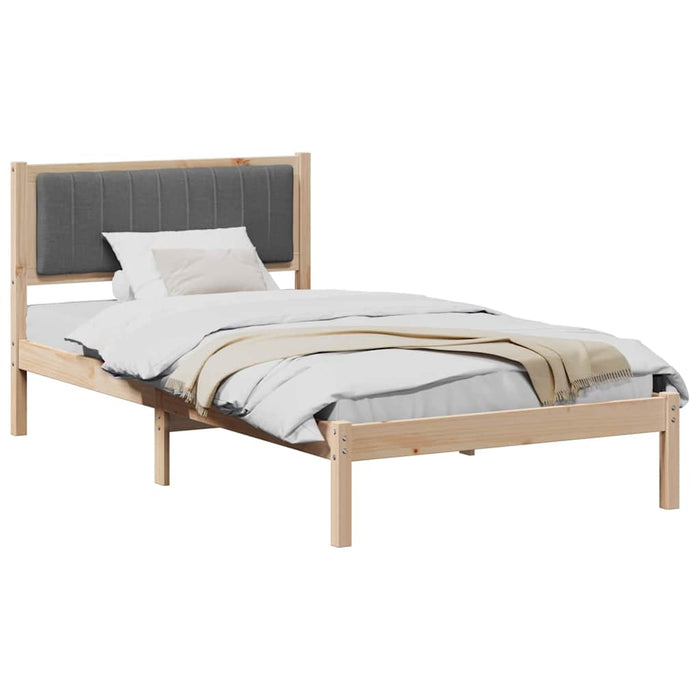 Cadru de pat cu tăblie tapițată Gri închis 100 x 200 cm - WALTI WALTI
