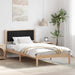 Cadru de pat cu tăblie tapițată cu headboard Negru 100 x 200 cm - WALTI WALTI