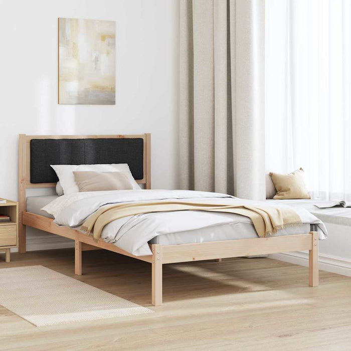 Cadru de pat cu tăblie tapițată cu headboard Negru 100 x 200 cm - WALTI WALTI