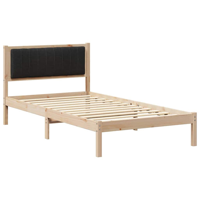 Cadru de pat cu tăblie tapițată cu headboard Negru 100 x 200 cm - WALTI WALTI