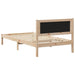 Cadru de pat cu tăblie tapițată cu headboard Negru 100 x 200 cm - WALTI WALTI