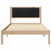 Cadru de pat cu tăblie tapițată cu headboard Negru 100 x 200 cm - WALTI WALTI