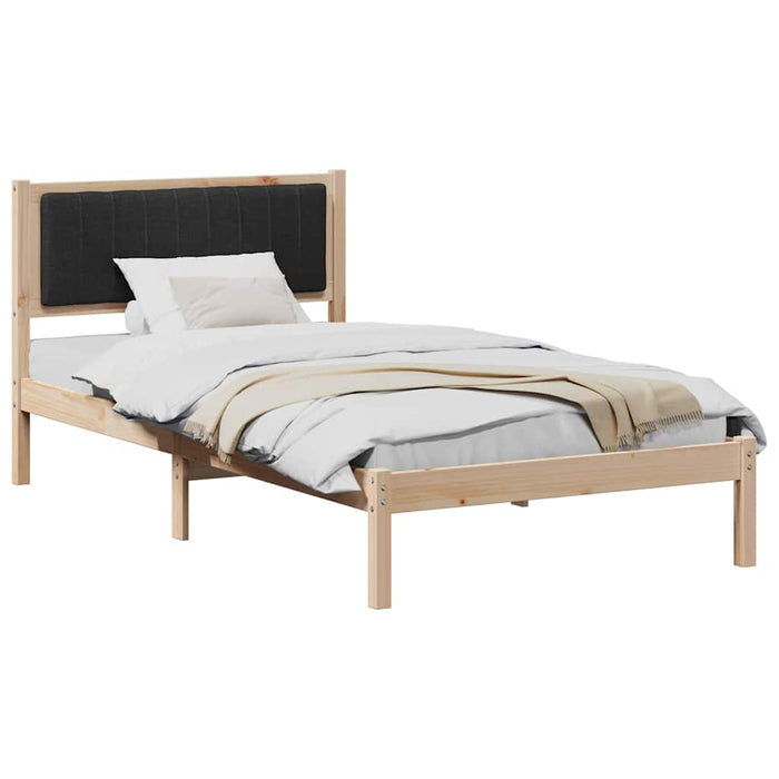 Cadru de pat cu tăblie tapițată cu headboard Negru 100 x 200 cm - WALTI WALTI